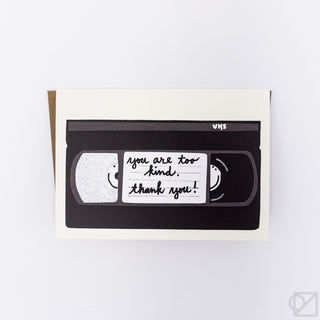 Be Kind VHS Thank You Card