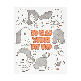 So Glad You're My Dad Sheepdogs Card