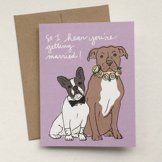 Wedding Dogs Congrats Greeting Card