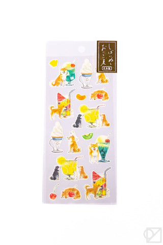 Shiba Inu Ice Cream Stickers