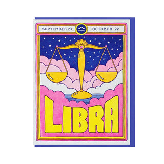 Libra Star Sign Birthday Card
