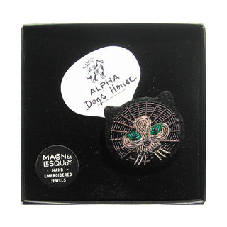 Macon & Lesquoy Hand Embroidered Pin Sacred Cat of Burma