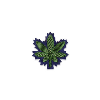 Macon & Lesquoy Hand Embroidered Pin Cannabis