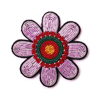 Macon & Lesquoy Hand Embroidered Pin Passion Flower