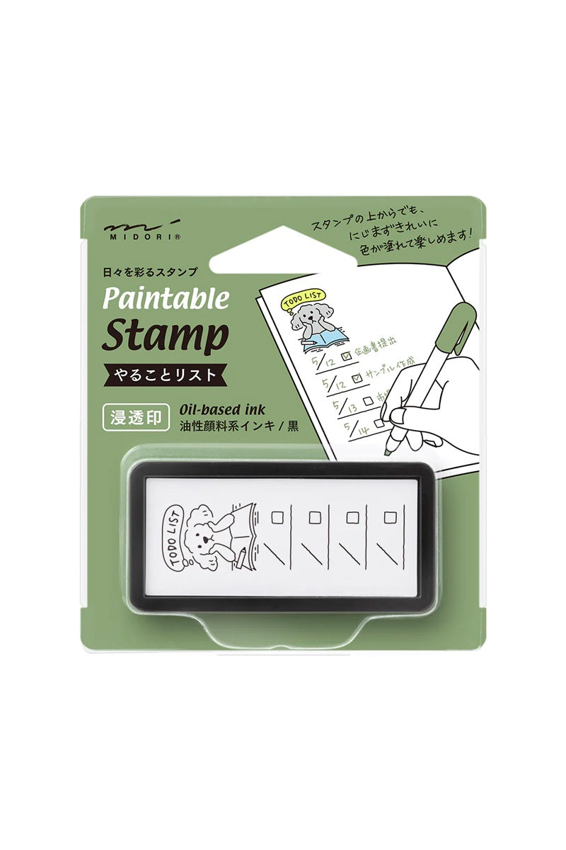 Midori  Self-Inking Mini Stamp Cat - Bookbinders Design