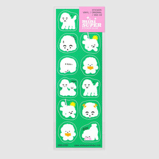 White n Fuzzy Friend Stickers by MILKBBI