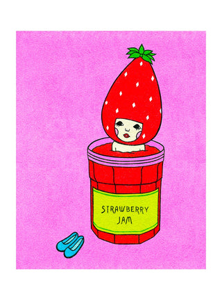 Naoshi 8x10 Art Print Strawberry Jam Bath
