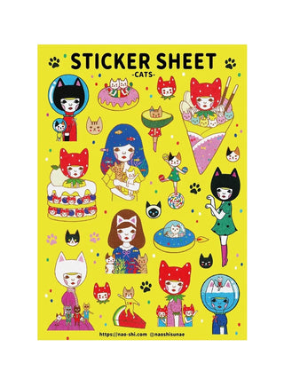 Naoshi Sticker Sheet Cats