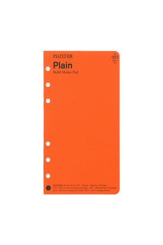 PLOTTER Refill Memo Pad Plain Bible Size