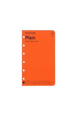 PLOTTER Refill Memo Pad Plain Mini Size