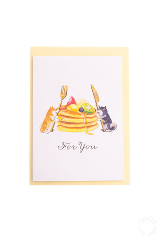Shiba Inu Pancake For You Greeting Card