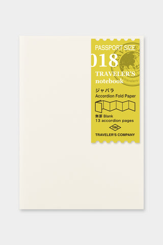 TRAVELER'S COMPANY Passport 018 Accordion Fold Notebook