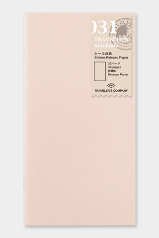 TRAVELER'S COMPANY 031 Sticker Release Paper Notebook