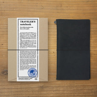 TRAVELER'S COMPANY Leather Journal Starter Kit Black
