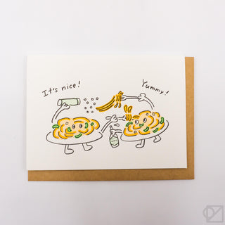 Spaghetti Party Card by Junko Sato