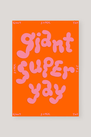WRAP Giant Super Yay Embossed Greeting Card