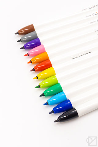ZEBRA CLiCKART Retractable Marker Pen 12 Color Set Standard