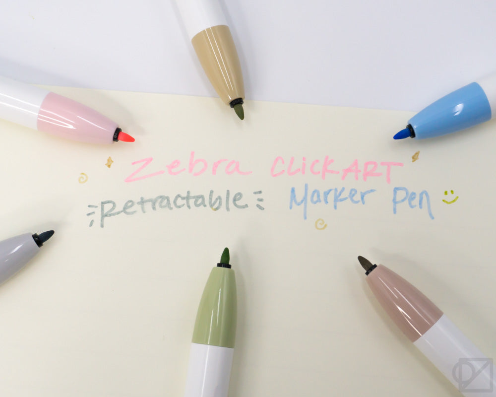 Zebra Clickart Retractable Marker Pen Black
