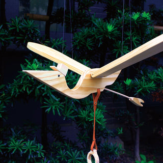 Baby Bird Natural Wood Hanging Mobile