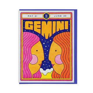 Gemini Star Sign Birthday Card