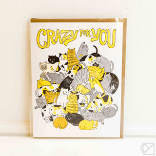 Crazy For You Cats Card