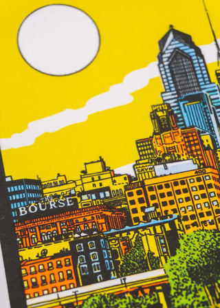 Philly Day Skyline Riso Print by Eric Hinkley