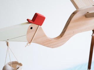 Stork Wooden Hanging Mobile