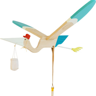 Stork Wooden Hanging Mobile