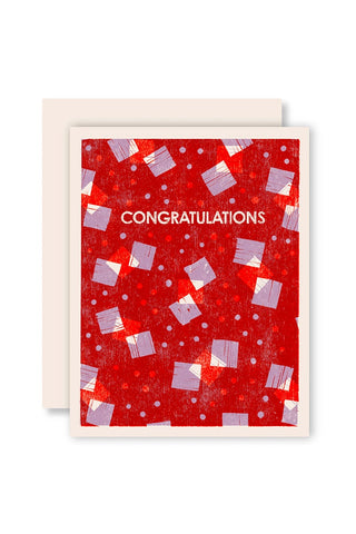 Confetti Congratulations Letterpress Card