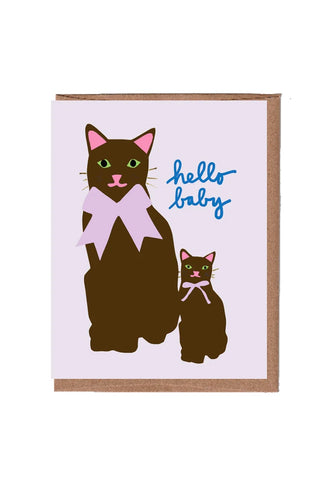 Cat & Kitten Baby Card