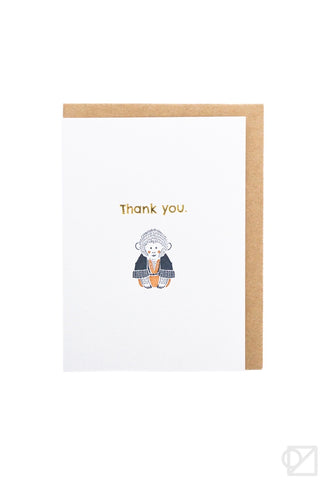 Thank You Monkey Card by Sayaka Ota