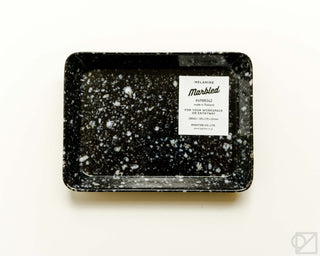 Melamine Marbled Desk Trays Black