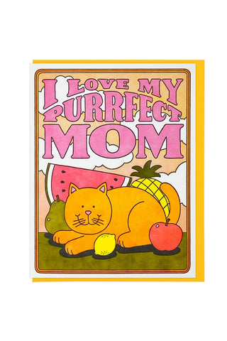 I Love My Purrfect Mom Card