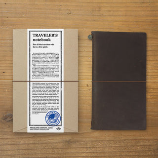 TRAVELER'S Company Leather Journal Starter Kit Brown