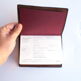 Midori Traveler's Notebook Leather Journal Brown Passport Edition