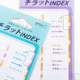 Midori Chiratto Monthly Index Stickers