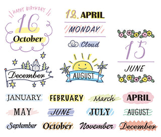 Midori Paintable Planner Rotary Stamp Monthly