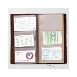 Midori Traveler's Note: 007 Business Card File in use