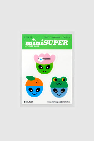 miniSUPER 4th Anniversary Stickers Aliens Wearing Hats by MILKBBI