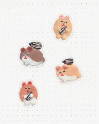 Hamster Friends Stickers by Sunonebird