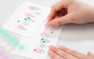 STÁLOGY 006 Washi Tape Dot Stickers Ice Cream Shuffle